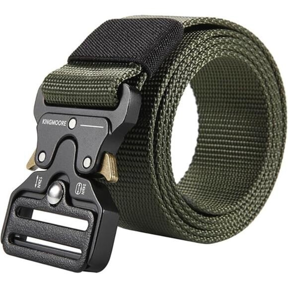 Men's Tactical Belt Heavy Duty Webbing Belt Adjustable Military Style Nylon Belt - Picture 7 of 7